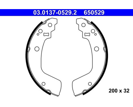 Bromsbackar, sats 03.0137-0529.2 ATE