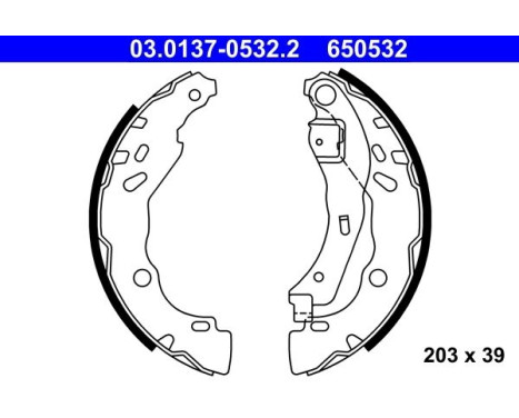 Bromsbackar, sats 03.0137-0532.2 ATE