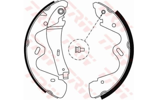 Bromsbackar, sats GS8483 TRW