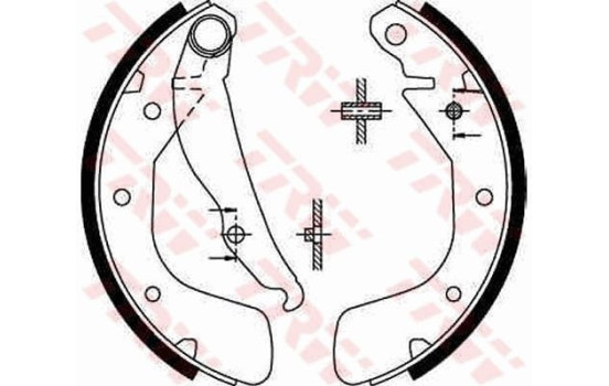 Bromsbackar, sats GS8543 TRW