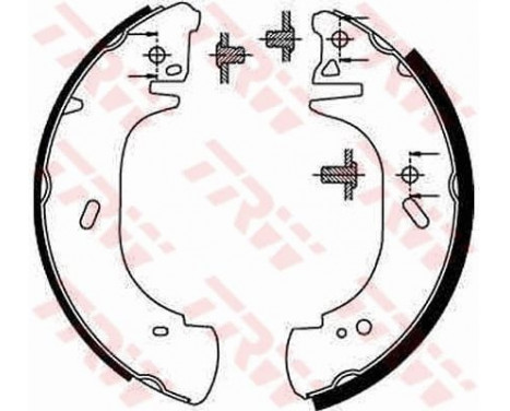 Bromsbackar, sats GS8630 TRW