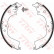 Bromsbackar, sats GS8693 TRW