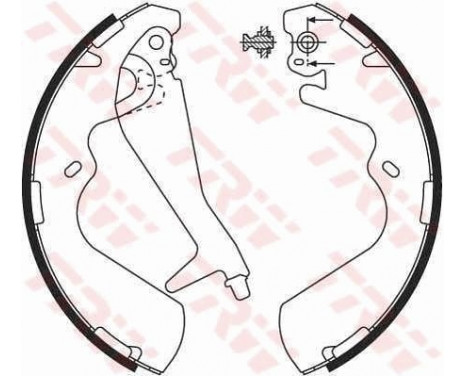 Bromsbackar, sats GS8696 TRW