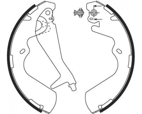 Bromsbackar, sats GS8696 TRW, bild 2
