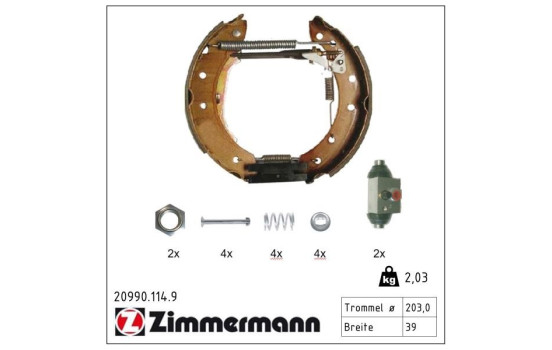 Bromsbackar, sats KIT Z, bild 2