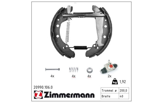 Bromsbackar, sats KIT Z, bild 2