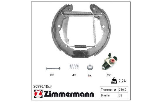 Bromsbackar, sats KIT Z, bild 2