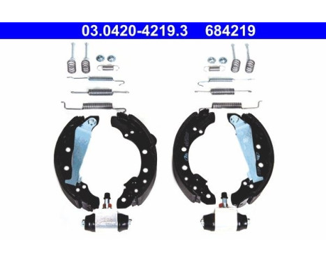 Bromsbackar, sats Original ATE Kit 03.0420-4219.3
