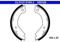 Bromsbackar, sats, parkeringsbroms 03.0137-0169.2 ATE