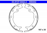 Bromsbackar, sats, parkeringsbroms 03.0137-0442.2 ATE