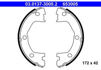 Bromsbackar, sats, parkeringsbroms 03.0137-3005.2 ATE