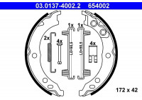 Bromsbackar, sats, parkeringsbroms 03.0137-4002.2 ATE