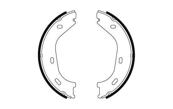 Bromsbackar, sats, parkeringsbroms 8728 ABS