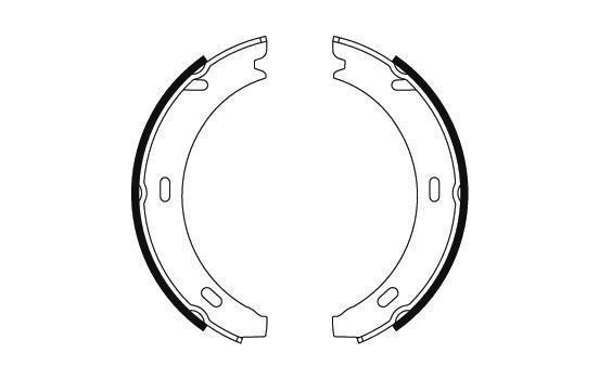 Bromsbackar, sats, parkeringsbroms 8806 ABS, bild 2