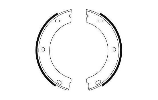 Bromsbackar, sats, parkeringsbroms 8863 ABS