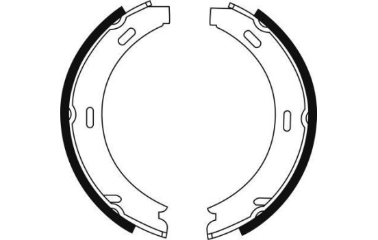 Bromsbackar, sats, parkeringsbroms 8902 ABS