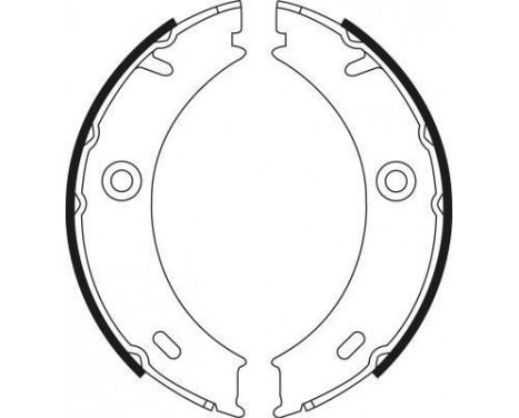 Bromsbackar, sats, parkeringsbroms 9022 ABS