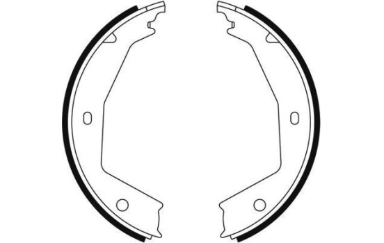 Bromsbackar, sats, parkeringsbroms 9060 ABS