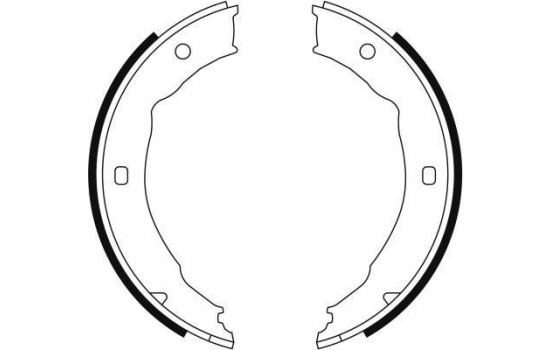 Bromsbackar, sats, parkeringsbroms 9112 ABS