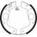 Bromsbackar, sats, parkeringsbroms 9115 ABS