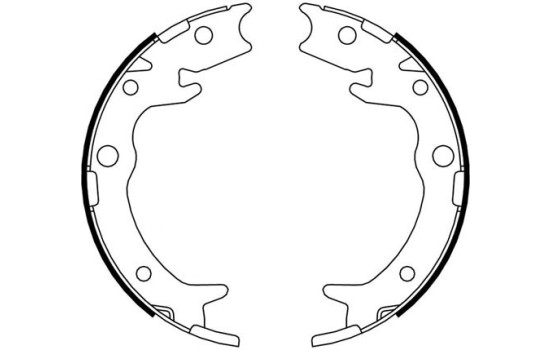 Bromsbackar, sats, parkeringsbroms 9180 ABS