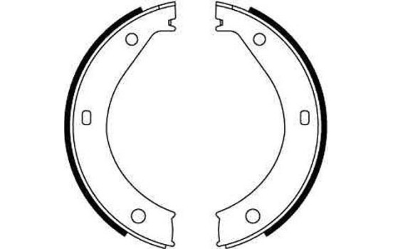 Bromsbackar, sats, parkeringsbroms GS8217 TRW, bild 2