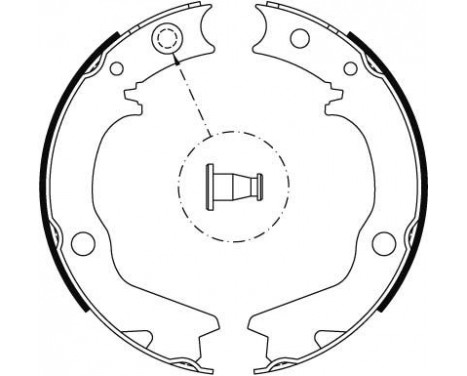 Bromsbackar, sats, parkeringsbroms GS8479 TRW, bild 2