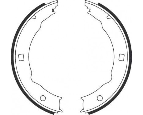 Bromsbackar, sats, parkeringsbroms GS8683 TRW, bild 2