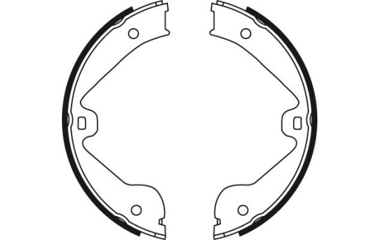 Bromsbackar, sats, parkeringsbroms GS8718 TRW, bild 2