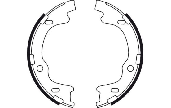 Bromsbackar, sats, parkeringsbroms GS8757 TRW, bild 2
