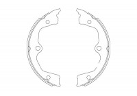 Bromsbackar, sats, parkeringsbroms GS8821 TRW