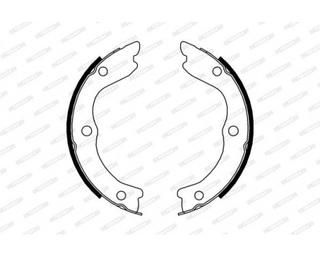 Bromsbackar, sats, parkeringsbroms PREMIER FSB4004 Ferodo, bild 2