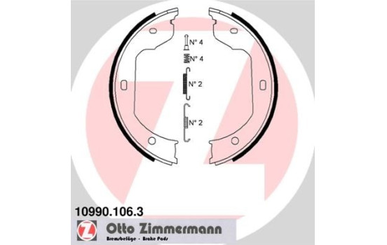 Bromsbackar, sats, parkeringsbroms, bild 2