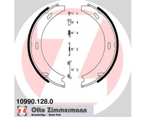 Bromsbackar, sats, parkeringsbroms, bild 2