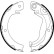 Bromsbackar, sats, parkeringsbroms, miniatyr 2