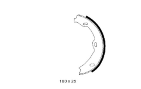 Bromsbackar, sats, parkeringsbroms, bild 2