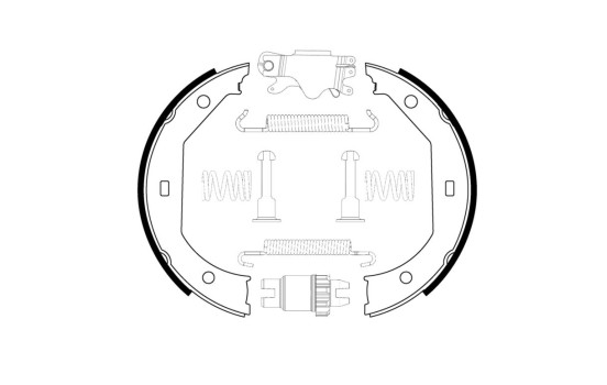 Bromsbackar, sats, parkeringsbroms, bild 5