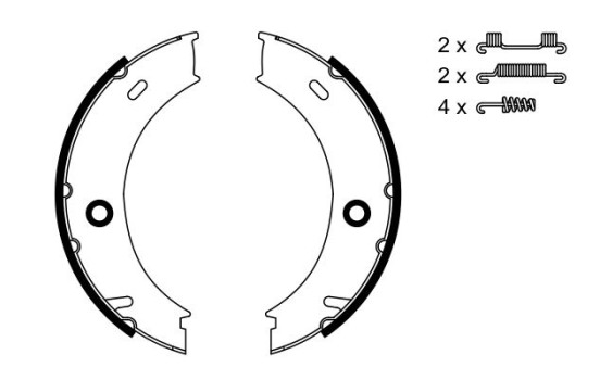 Bromsbackar, sats, parkeringsbroms, bild 5
