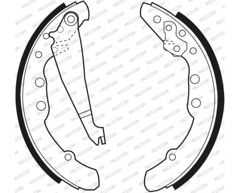 Bromsbackar, sats PREMIER FSB409 Ferodo, bild 3