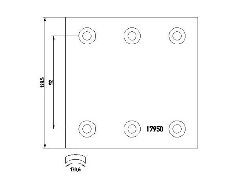 Bromsbeläggsats, trumbroms, bild 2