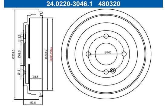 Bromstrumma 24.0220-3046.1 ATE