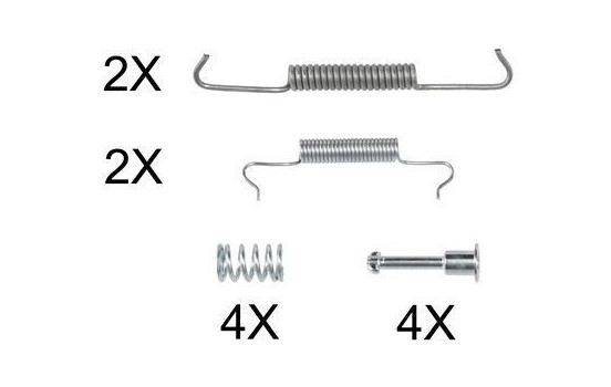 Tillbehörssats, bromsbackar, parkeringsbroms