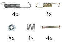 Tillbehörssats, bromsbackar, parkeringsbroms