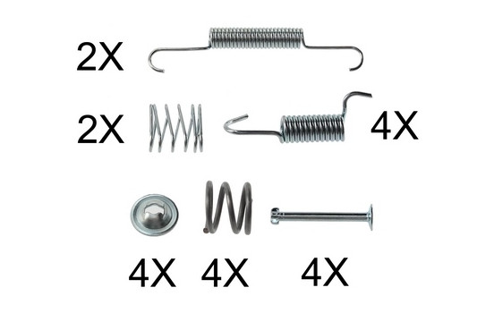 Tillbehörssats, bromsbackar, parkeringsbroms