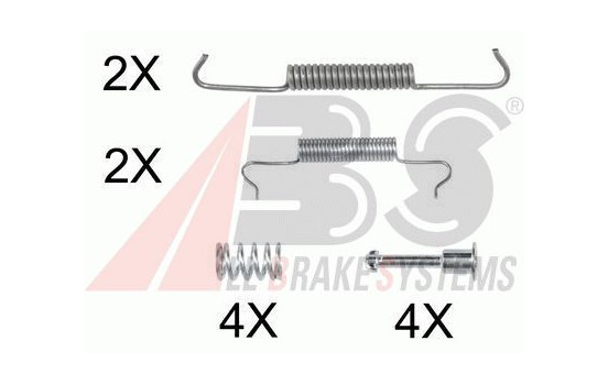 Tillbehörssats, bromsbackar, parkeringsbroms, bild 2