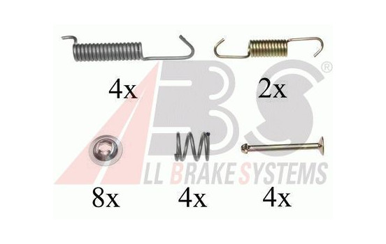 Tillbehörssats, bromsbackar, parkeringsbroms, bild 2