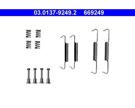 Tillbehörssats, bromsbackar, parkeringsbroms