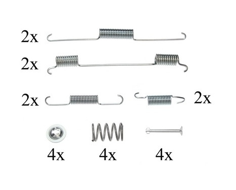 Tillbehörssats, bromsbackar, bild 2