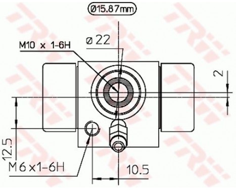 Hjulcylinder BWB111A TRW, bild 2