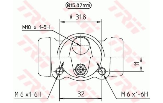 Hjulcylinder BWB130 TRW, bild 2